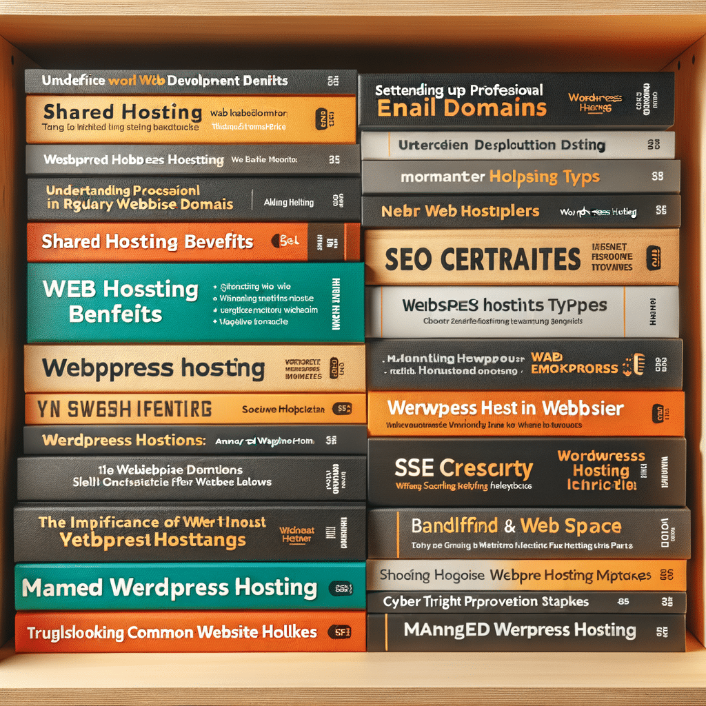 Top 10 Benefits of Using Shared Hosting for Your Website How to Set Up a Professional Email for Your Domain Essential Security Features Every Website Needs Step-by-Step Guide to Building a Website from Scratch Understanding Different Types of Web Hosting Services Why SSL Certificates are Crucial for Your Website The Importance of Regular Website Backups How to Optimize Your Website for Better Performance A Beginner’s Guide to WordPress Hosting Tips for Improving Your Website’s SEO Common Web Hosting Mistakes and How to Avoid Them How to Migrate Your Website to a New Host The Benefits of Using Managed WordPress Hosting How to Secure Your Website from Cyber Threats The Role of Web Hosting in E-commerce Success How to Choose the Right Hosting Plan for Your Needs Benefits of Using a Website Builder for Your Site Understanding Bandwidth and Web Space in Hosting Plans How to Troubleshoot Common Web Hosting Issues